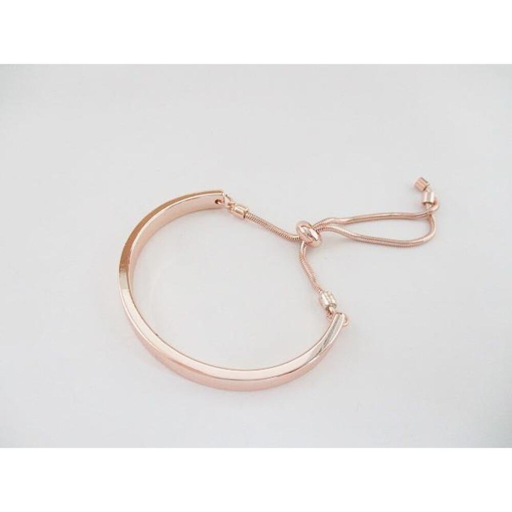 2037 NWOT Alfani Rosegold Bar Slider Bangle Bolo Thick Bracelet Engravable